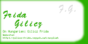 frida gilicz business card